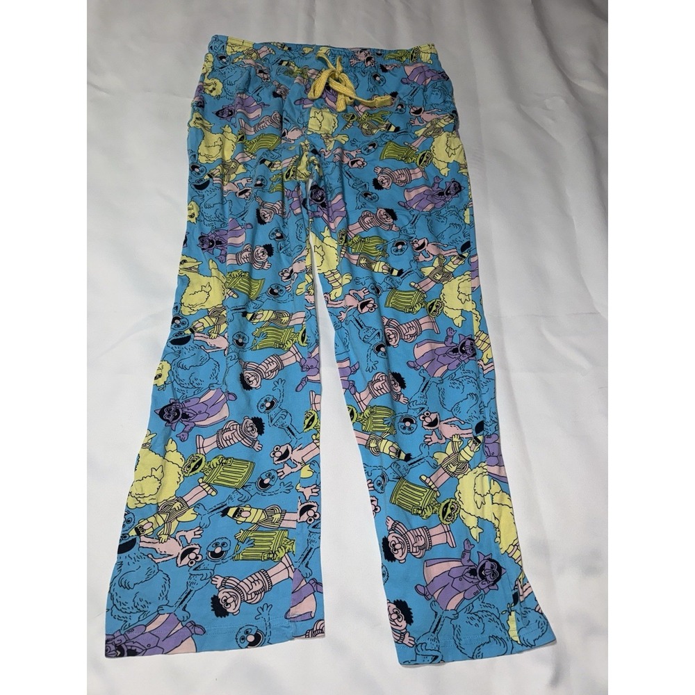 Sesame Street pajama bottoms  Mens‎ Blue Knit Lounge Pant Sleep Pants